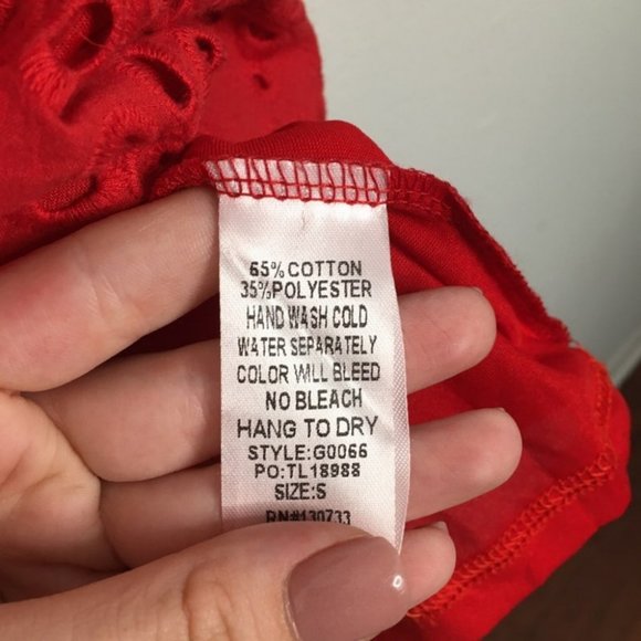 Umgee Red Off the Shoulder Dress - Picture 7 of 7